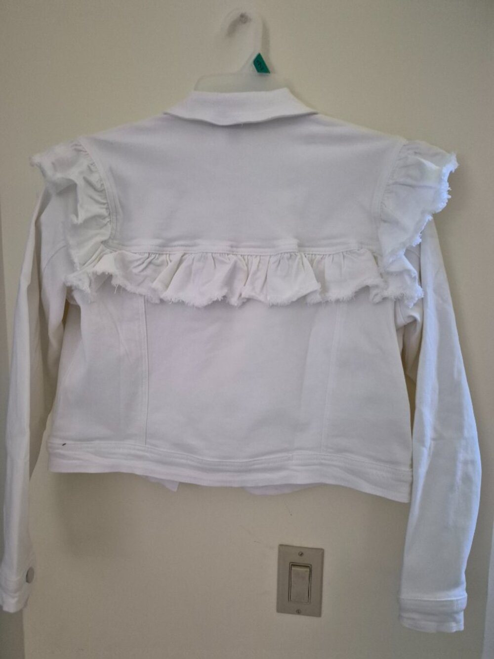 White Jean Jacket-Large - Picture 2 of 3